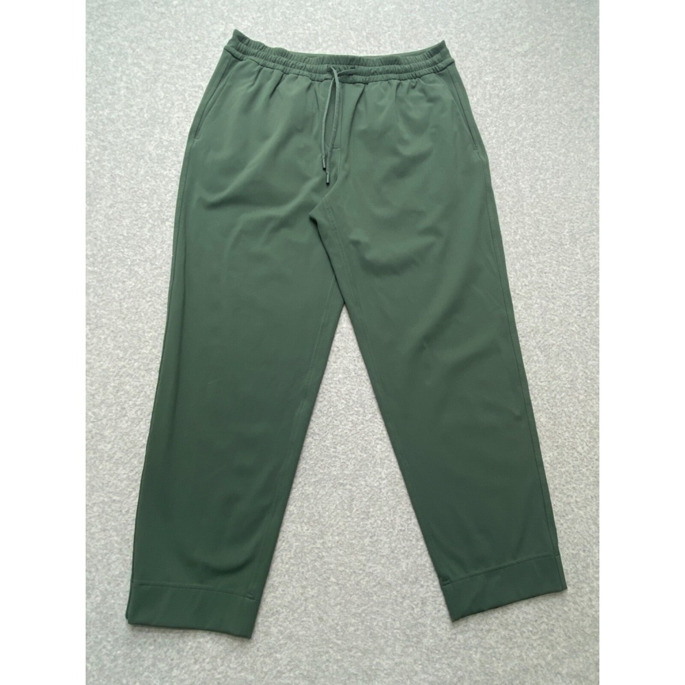 Lululemon MensJogger Pants Medium Green Drawstring‎ Nylon Stretch Performance